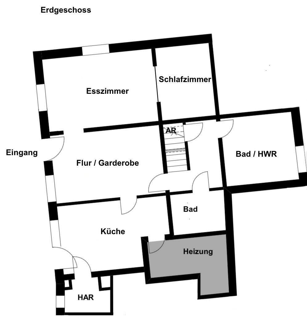 Apartment XL – Grundriss Erdgeschoss